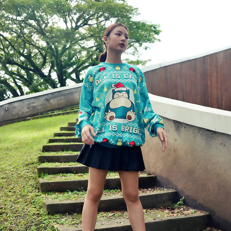 All is Calm All Bright Snorlax Pokemon All Over Print Hoodie 3D Zip Hoodie 3D Ugly Christmas Sweater 3D Fleece Hoodie