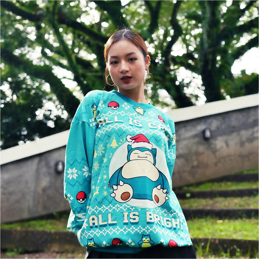 All is Calm All Bright Snorlax Pokemon All Over Print Hoodie 3D Zip Hoodie 3D Ugly Christmas Sweater 3D Fleece Hoodie