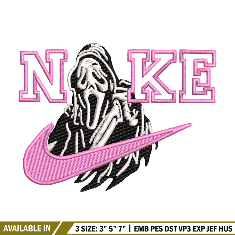 Nike ghost embroidery design, Horror embroidery, Nike design, Embroidery shirt, Embroidery file, Digital download.jpg