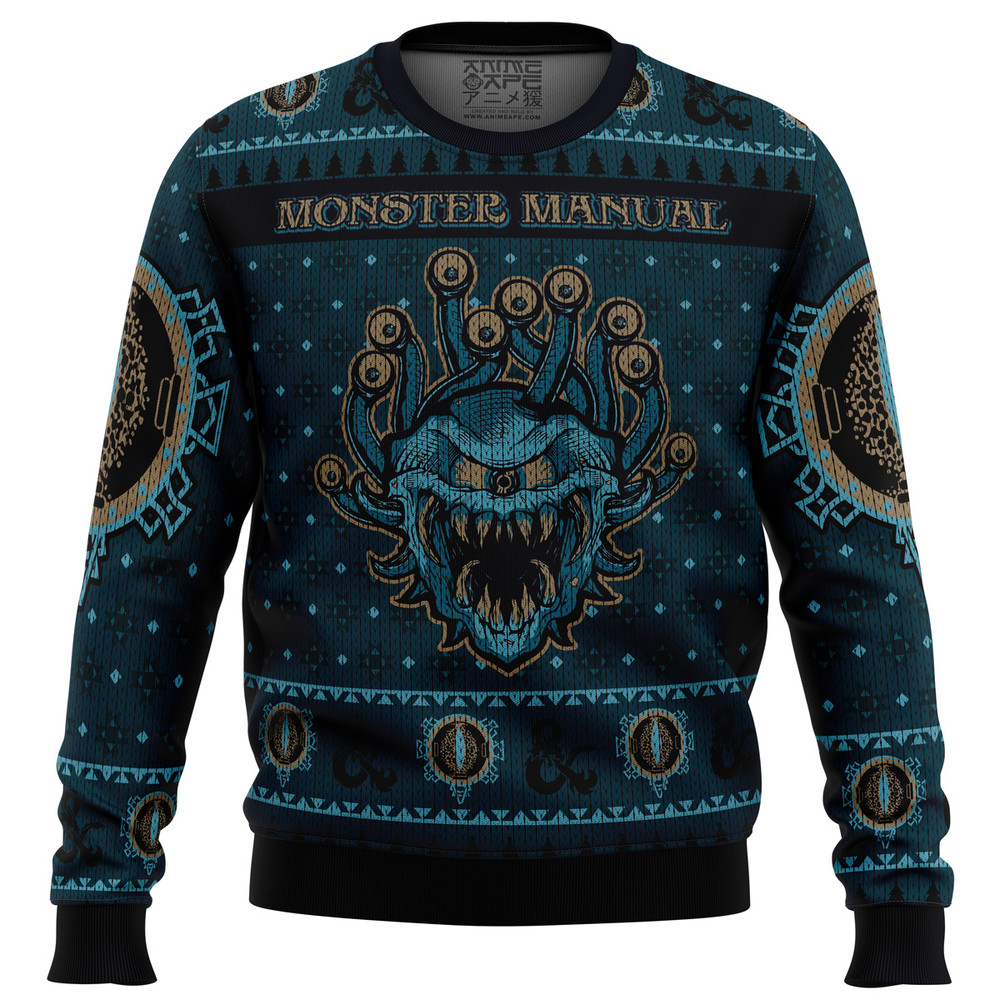Dungeons & Dragons Monster Manual All Over Print Hoodie 3D Zip Hoodie 3D Ugly Christmas Sweater 3D Fleece Hoodie