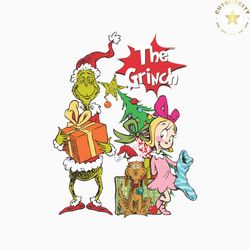 retro the grinch christmas gift svg graphic design file