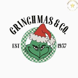 retro vintage grinchmas and co est 1957 svg file for cricut