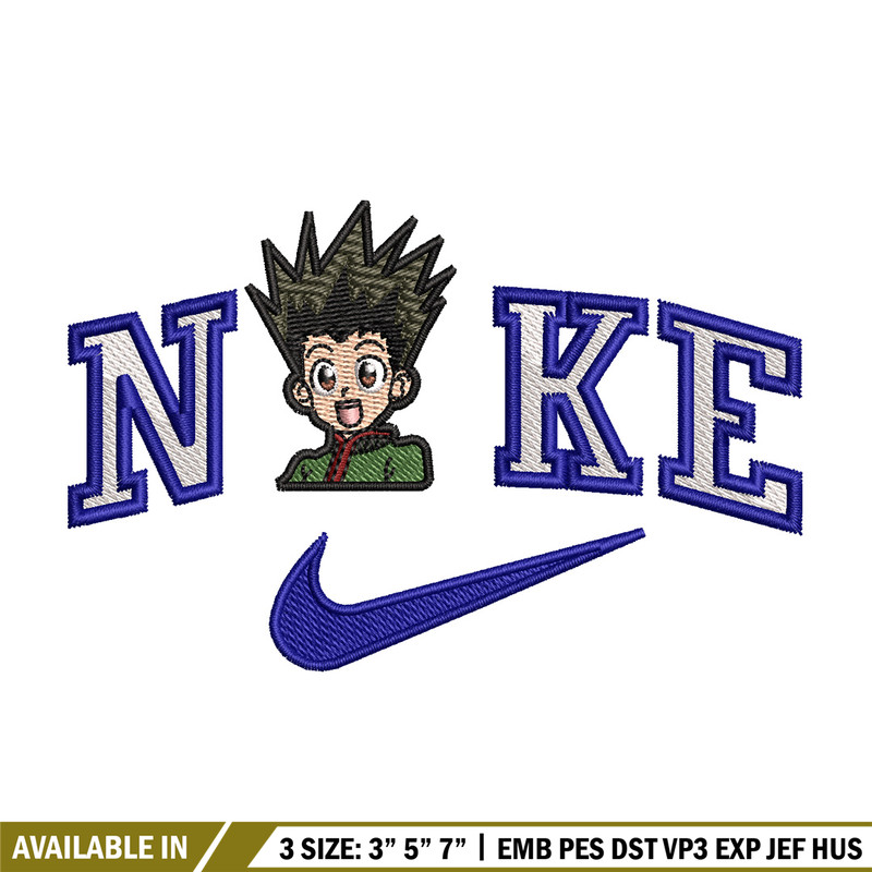 Nike gon embroidery design, Hunter x hunter embroidery, Nike design,Embroidery file,Embroidery shirt,Digital download.jpg