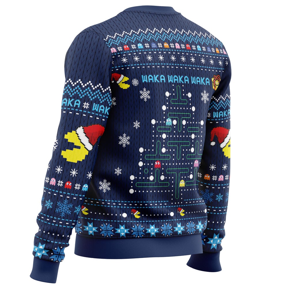 Christmas Tree Pac-Man All Over Print Hoodie 3D Zip Hoodie 3D Ugly Christmas Sweater 3D Fleece Hoodie