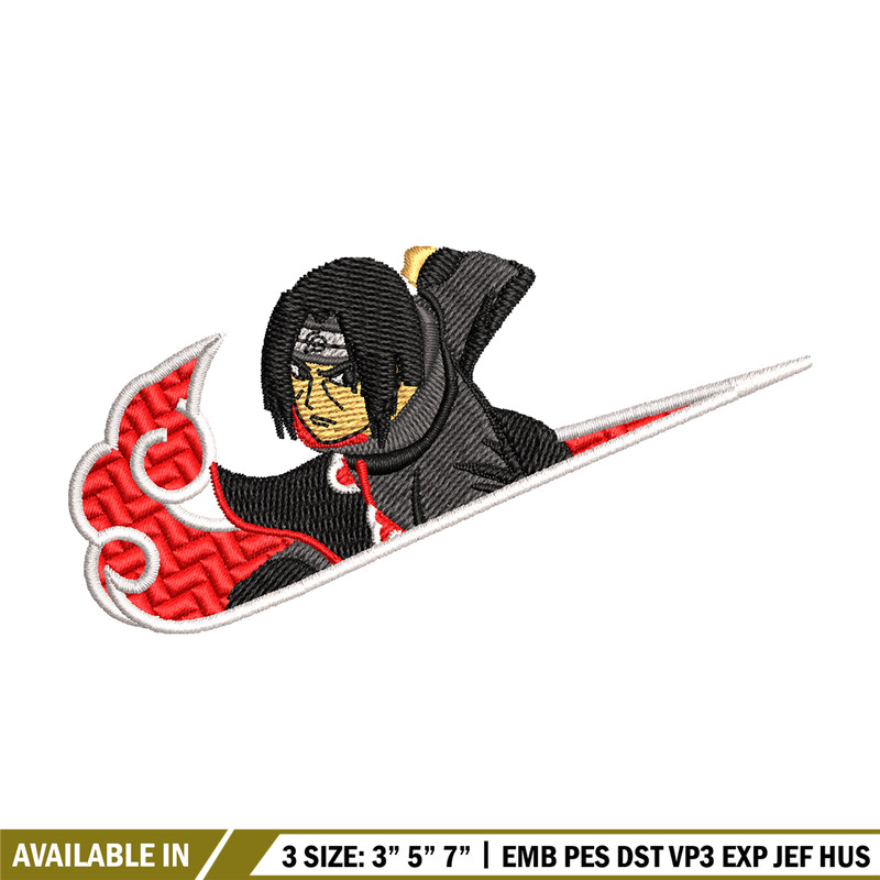 Nike Itachi embroidery design, Naruto embroidery, Nike design, anime design, anime shirt, Digital download.jpg