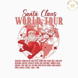 santa claus world tour funny christmas svg cricut file