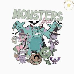 vintage disney monster inc halloween svg file for cricut