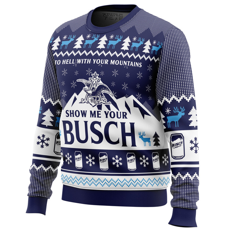 Show Me Your Busch All Over Print Hoodie 3D Zip Hoodie 3D Ugly Christmas Sweater 3D Fleece Hoodie