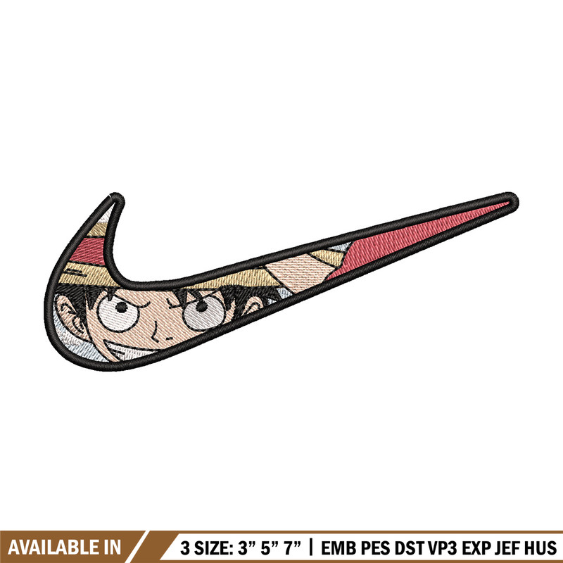 Nike luffy smile embroidery design, One piece embroidery,Nike design,Embroidery shirt, Embroidery file, Digital download.jpg