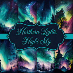 Northern Lights Night Sky Backgrounds
