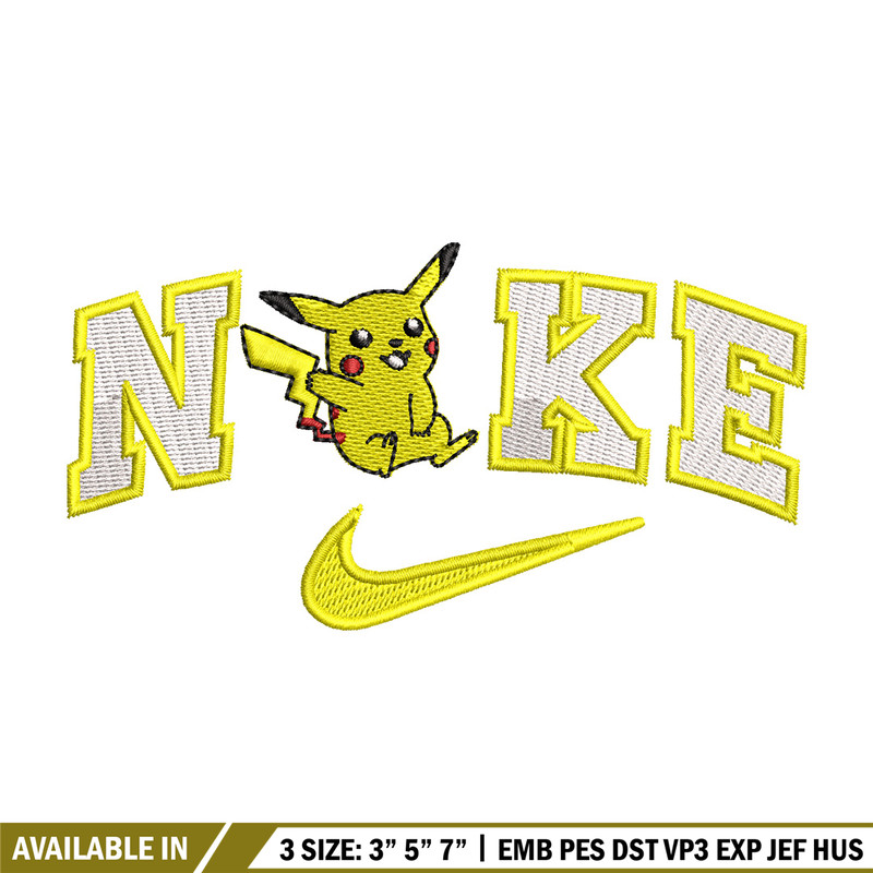 Nike pikachu embroidery design, Pokemon embroidery, Nike design, Embroidery shirt, Embroidery file, Digital download.jpg