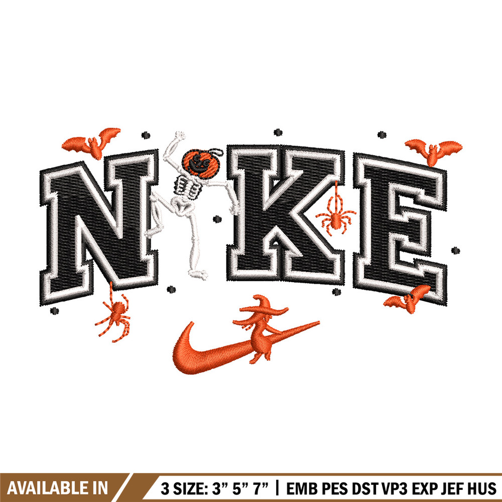 Nike pumpkin embroidery design, Halloween embroidery, Nike design, Embroidery file,Embroidery shirt, Digital download.jpg