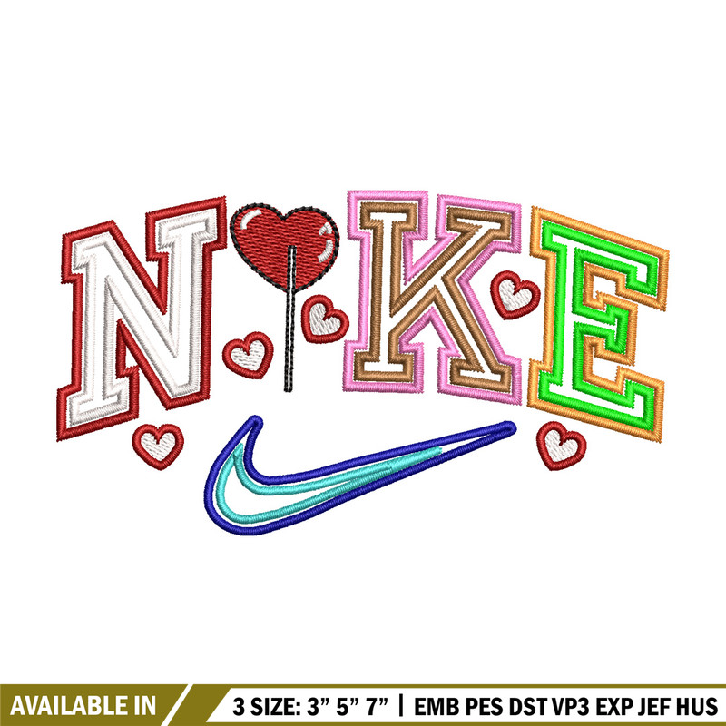 Nike red heart embroidery design, Logo embroidery, Nike design, Embroidery shirt, Embroidery file, Digital download.jpg