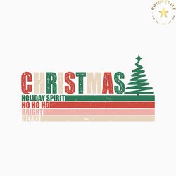 vintage christmas tree holiday spirit svg digital cricut file