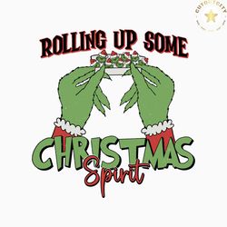 vintage rolling up some christmas spirit svg file for cricut