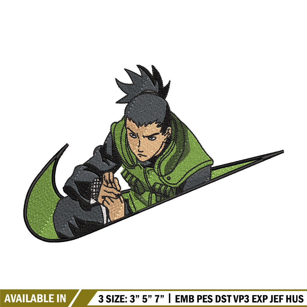Nike Shikamaru embroidery design, Naruto embroidery, Nike design, anime design, anime shirt, Digital download.jpg