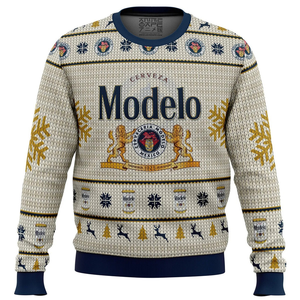 Cerveza Modelo All Over Print Hoodie 3D Zip Hoodie 3D Ugly Christmas Sweater 3D Fleece Hoodie