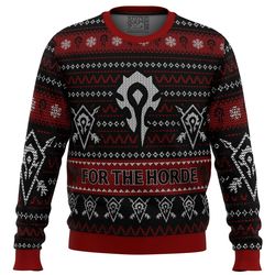 world of warcraft for the horde all over print hoodie 3d zip hoodie 3d ugly christmas sweater 3d fleece hoodie