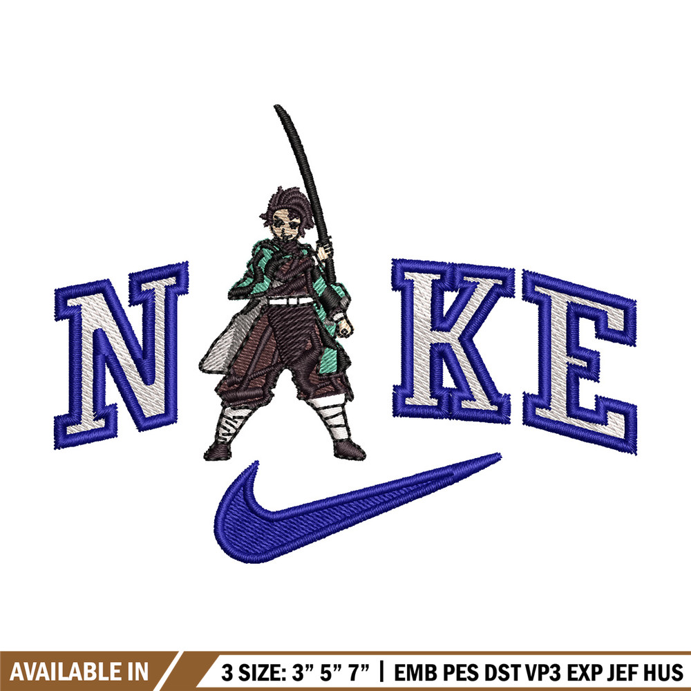 Nike tanjiro embroidery design, Nike embroidery, Anime design, Embroidery shirt, Embroidery file, Digital download.jpg