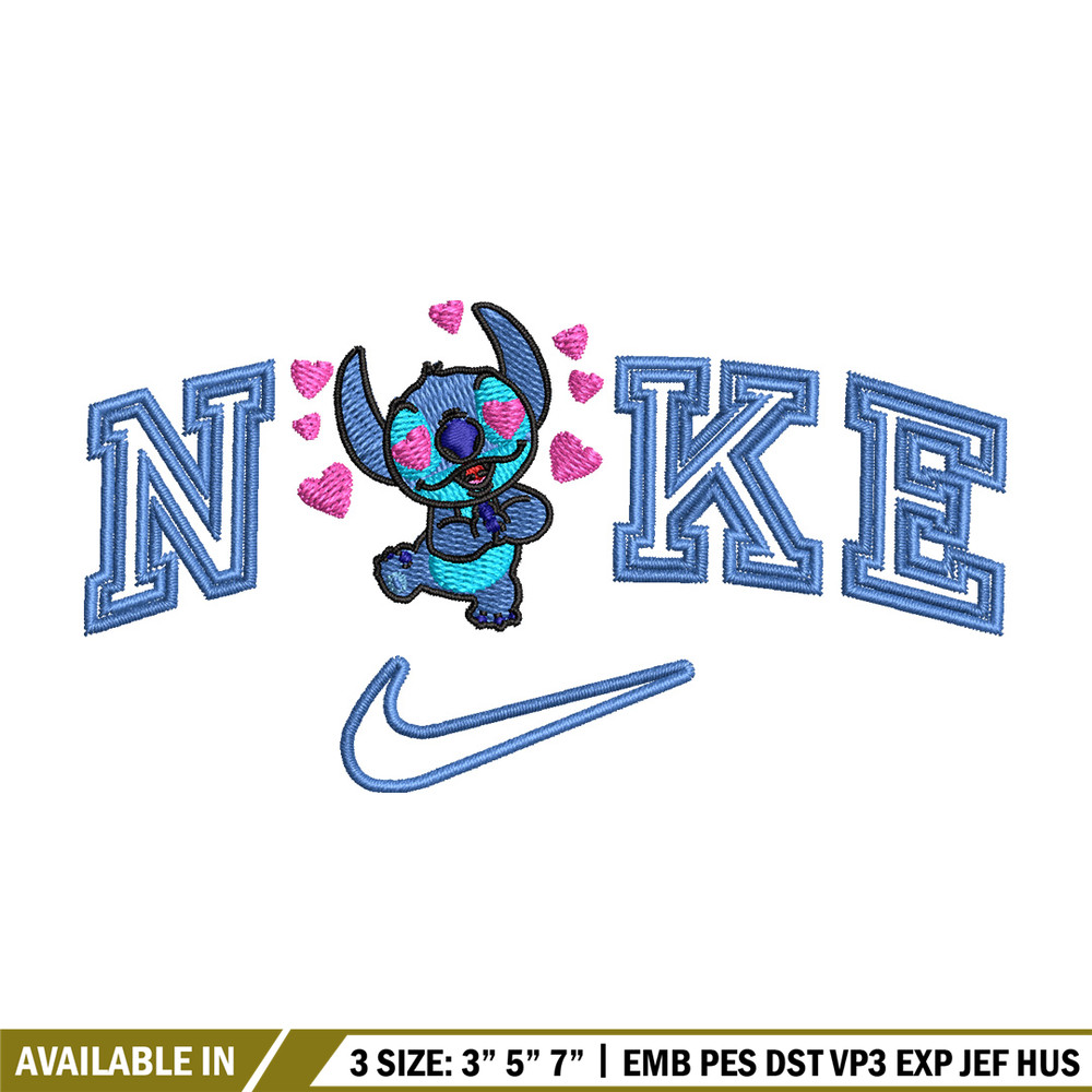 Nike stitch heart embroidery design, Stitch embroidery, Nike design, Embroidery file,Embroidery shirt, Digital download.jpg