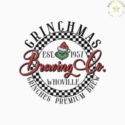 vintage christmas brewing co whoville est 1957 svg file