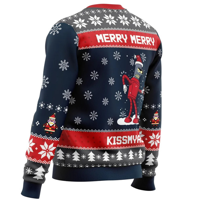 Hey! We Wish You a Futurama All Over Print Hoodie 3D Zip Hoodie 3D Ugly Christmas Sweater 3D Fleece Hoodie