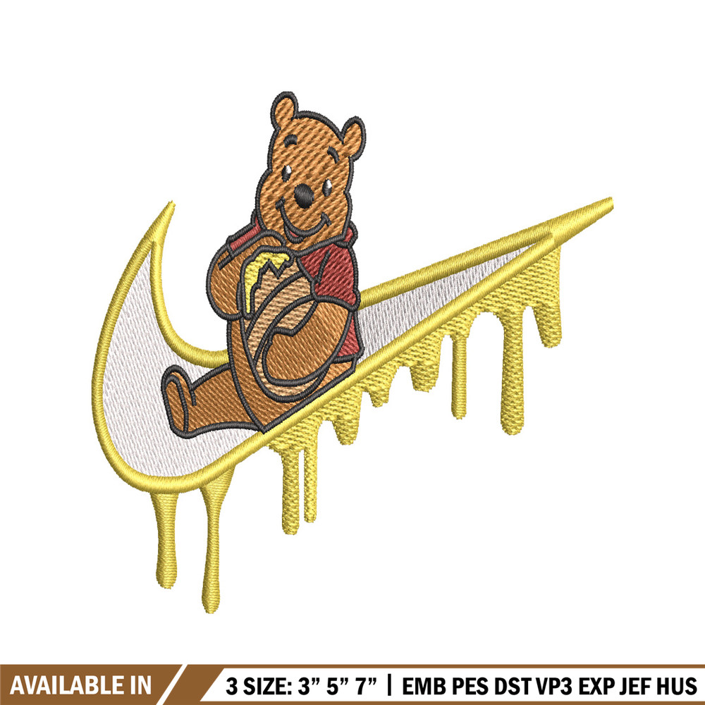 Nike Winnie the Pooh embroidery design, cartoon embroidery, Nike design, embroidery file, logo shirt, Digital download..jpg