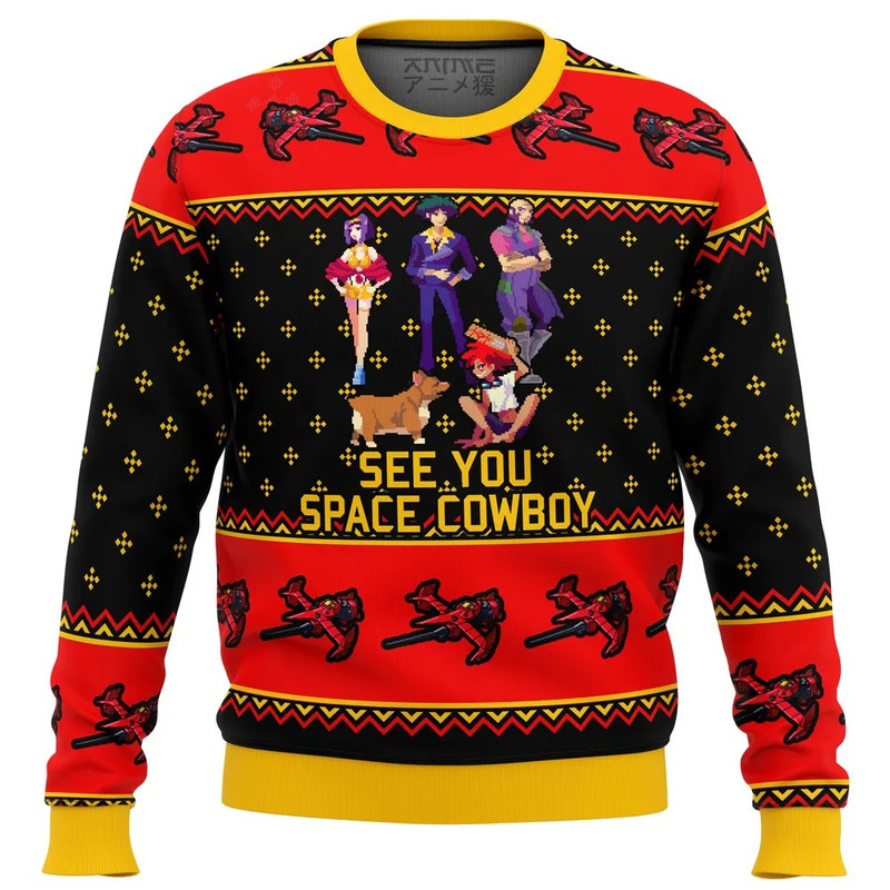 Cowboy Bebop See You Space Cowboy All Over Print Hoodie 3D Zip Hoodie 3D Ugly Christmas Sweater 3D Fleece Hoodie