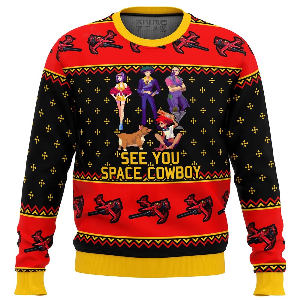 Cowboy Bebop See You Space Cowboy All Over Print Hoodie 3D Zip Hoodie 3D Ugly Christmas Sweater 3D Fleece Hoodie