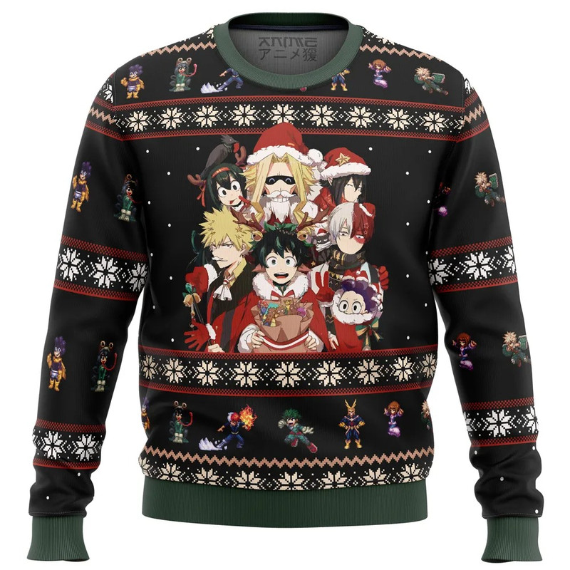 My Hero Academia Boku No Holiday All Over Print Hoodie 3D Zip Hoodie 3D Ugly Christmas Sweater 3D Fleece Hoodie