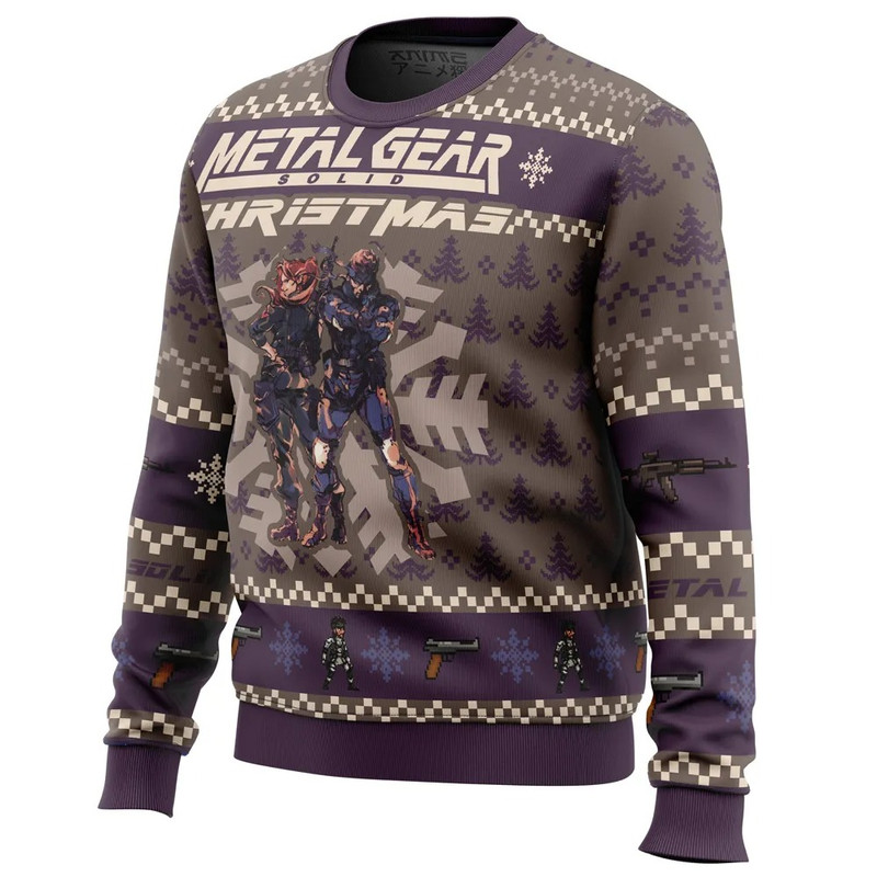 Christmas Metal Gear Solid All Over Print Hoodie 3D Zip Hoodie 3D Ugly Christmas Sweater 3D Fleece Hoodie