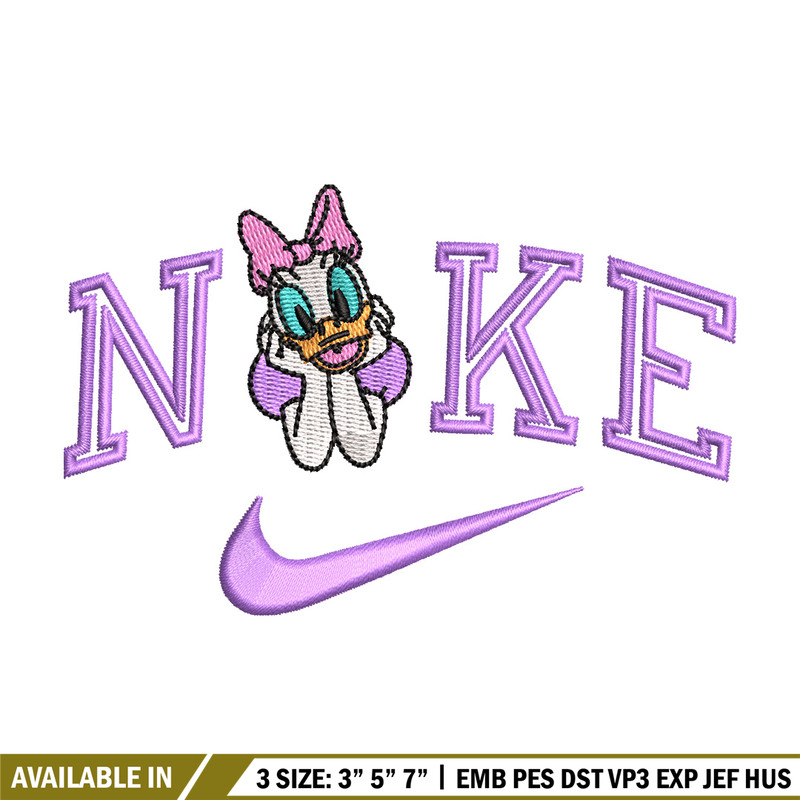 Nike x daisy duck embroidery design, Daisy embroidery, Nike design, Embroidery shirt, Embroidery file, Digital download.jpg