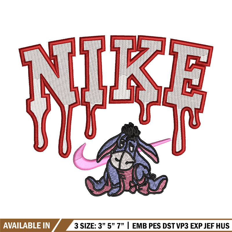 Nike x donkey embroidery design, Eeyore embroidery, Nike design, Embroidery shirt, Embroidery file, Digital download.jpg
