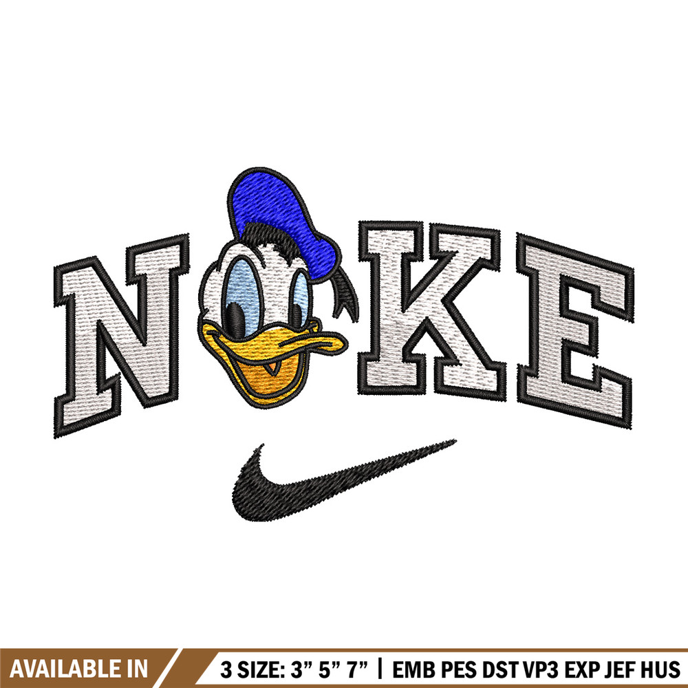 Nike x duck embroidery design, Disney embroidery, Nike design, Embroidery shirt, Embroidery file, Digital download.jpg