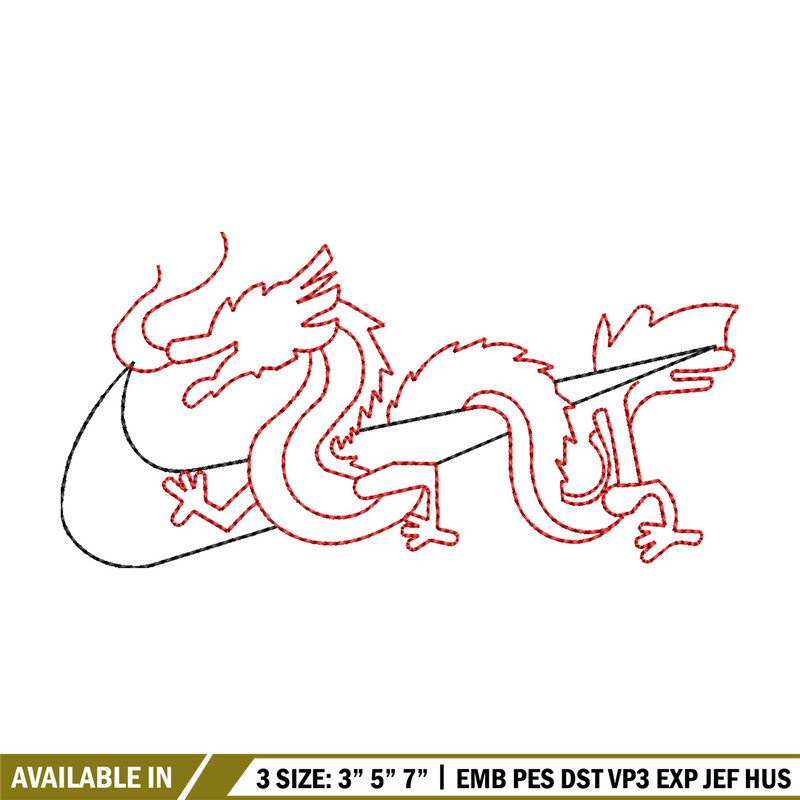 Nike x dragon asian embroidery design, Dragon embroidery, Nike design,Embroidery shirt,Embroidery file, Digital download.jpg