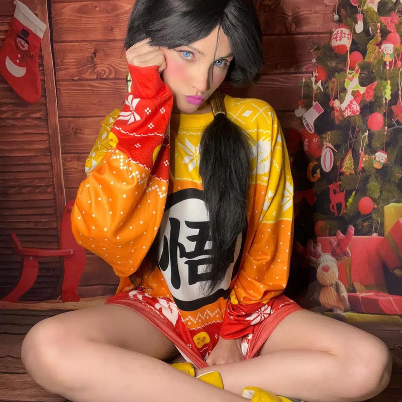 Dragon Ball Z Goku Christmas All Over Print Hoodie 3D Zip Hoodie 3D Ugly Christmas Sweater 3D Fleece Hoodie