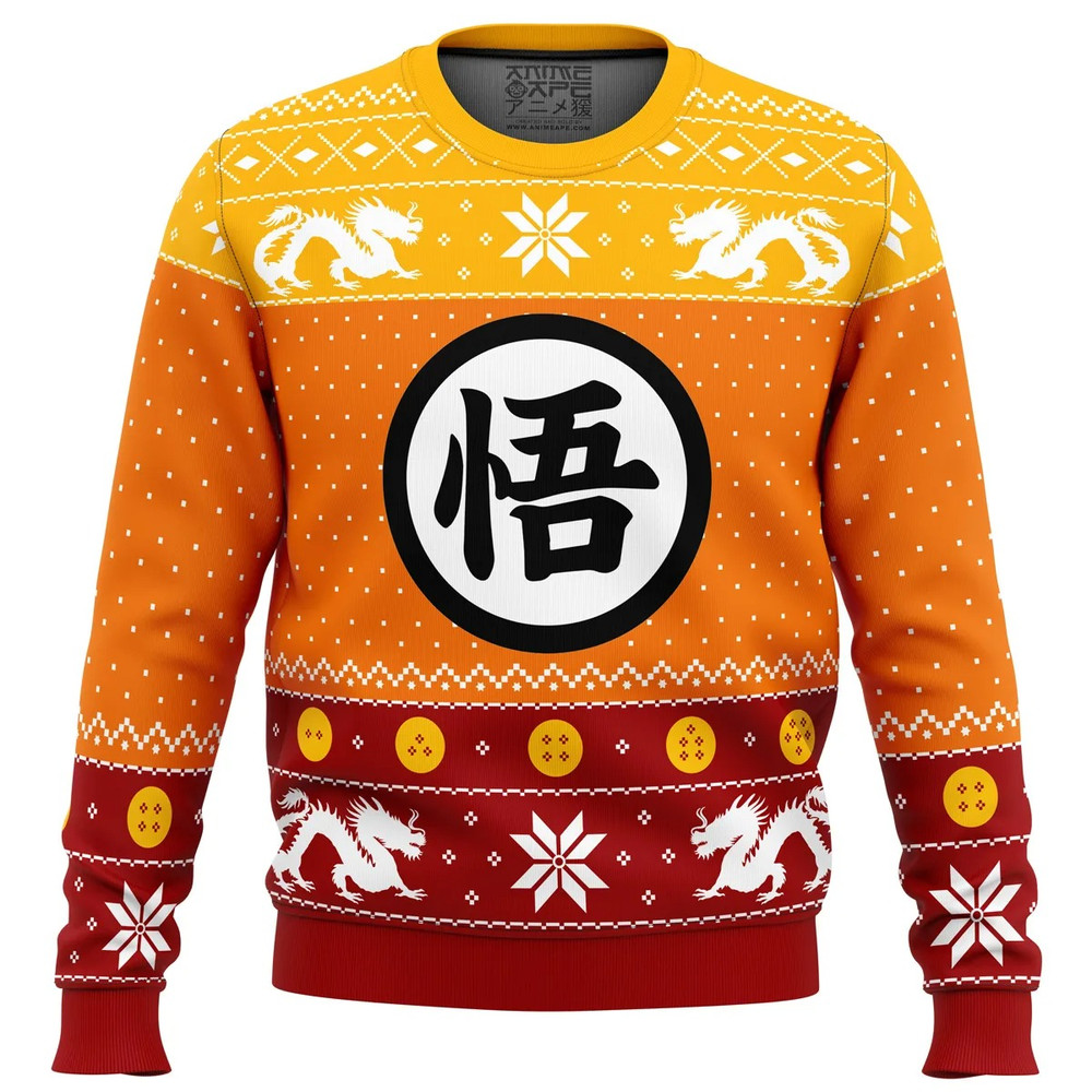 Dragon Ball Z Goku Christmas All Over Print Hoodie 3D Zip Hoodie 3D Ugly Christmas Sweater 3D Fleece Hoodie