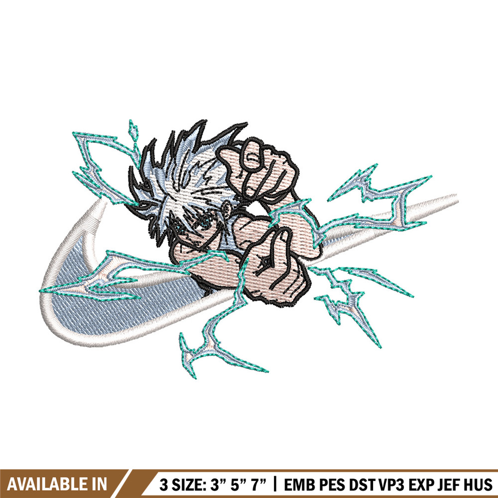 Nike x killua embroidery design, Hxh embroidery, Nike design, Embroidery shirt, Embroidery file, Digital download.jpg