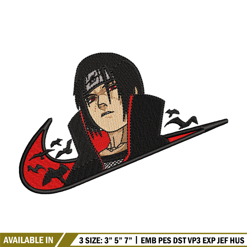Nike x Itachi V2 embroidery design, Naruto embroidery, Nike design, anime design, anime shirt, Digital download.jpg