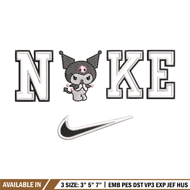 Nike x kuromi embroidery design, Kuromi embroidery, Nike design, Embroidery shirt, Embroidery file,Digital download.jpg