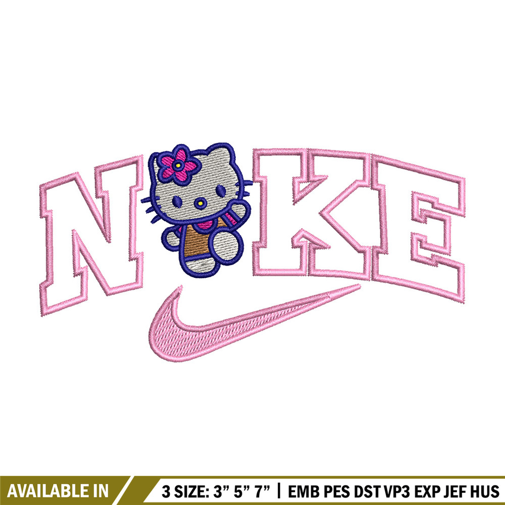 Nike x kitty embroidery design, Hello kitty embroidery, Nike design, Embroidery shirt, Embroidery file, Digital download.jpg