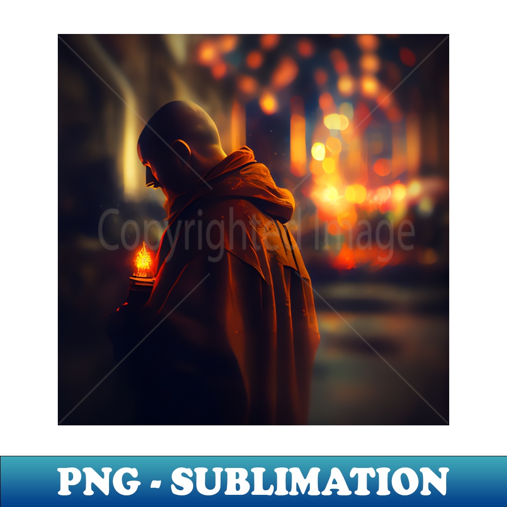 QX-20231024-2192_Contemplation in Candlelight Monk in Church 3805.jpg