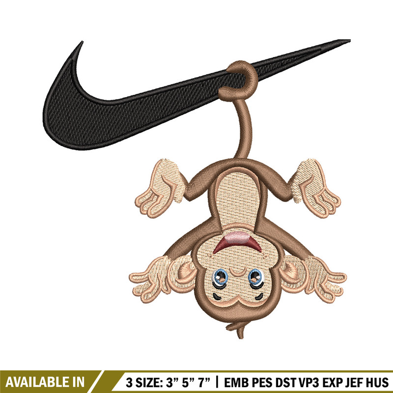 Nike x monkey embroidery design, Monkey embroidery, Nike design, Embroidery shirt, Embroidery file, Digital download.jpg