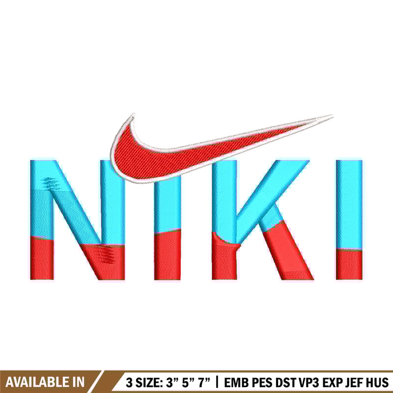 Niki design embroidery design, Nike embroidery, Embroidery file, Embroidery shirt, Emb design, Digital download.jpg