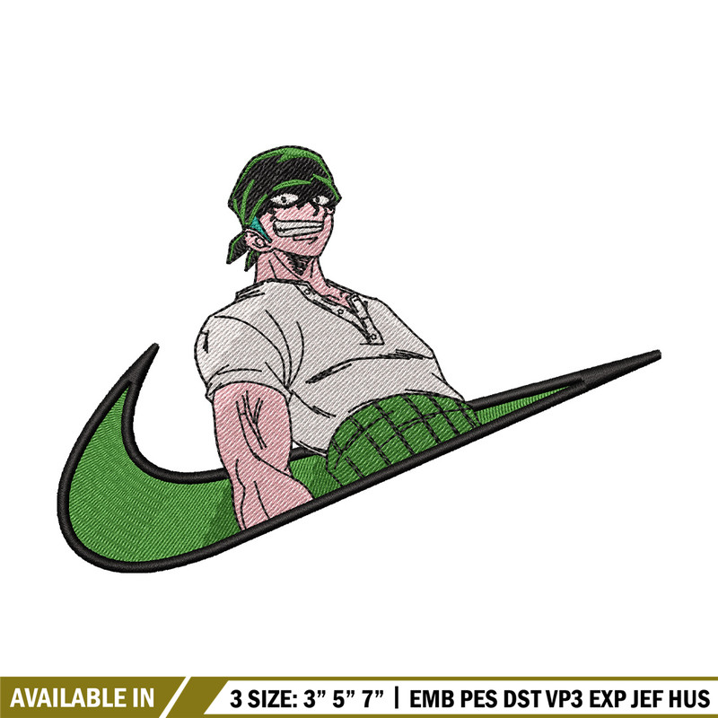 Nike x zoro embroidery design, One piece embroidery, Nike design, Embroidery shirt, Embroidery file, Digital download.jpg