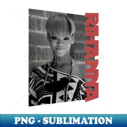 rihanna short blonde hair - monochrome style - elegant sublimation png download - transform your sublimation creations
