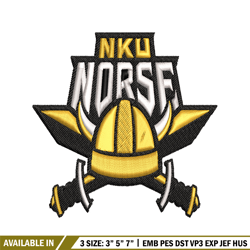 northern kentucky norse embroidery, northern kentucky norse embroidery, logo sport, sport embroidery, ncaa embroidery.