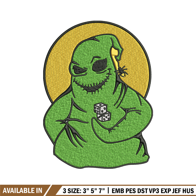 Oogie Boogie Embroidery design, Oogie Boogie Embroidery, halloween design, Embroidery File, Digital download..jpg