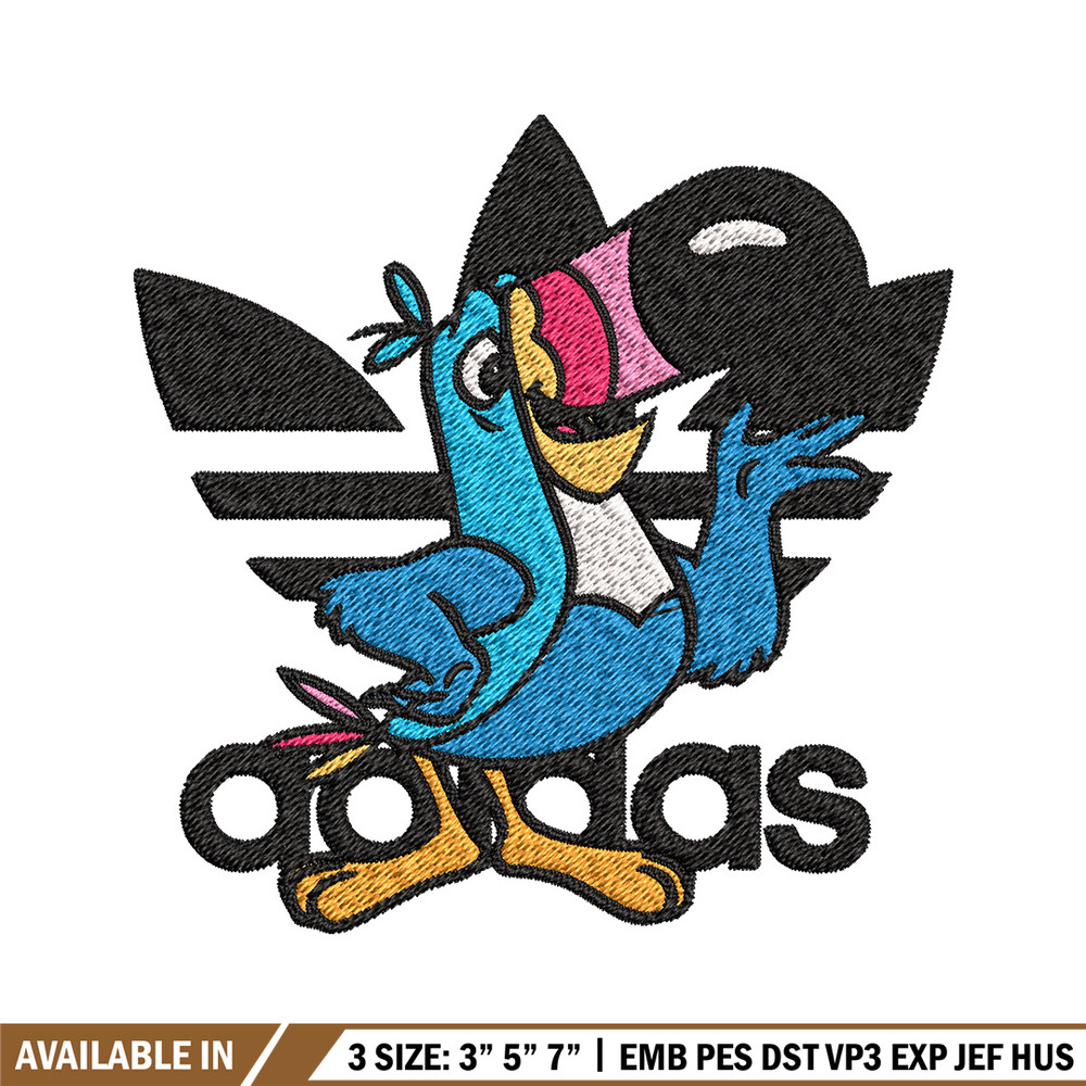Parrot adidas Embroidery Design, Adidas Embroidery, Brand Embroidery, Embroidery File, Logo shirt, Digital download.jpg