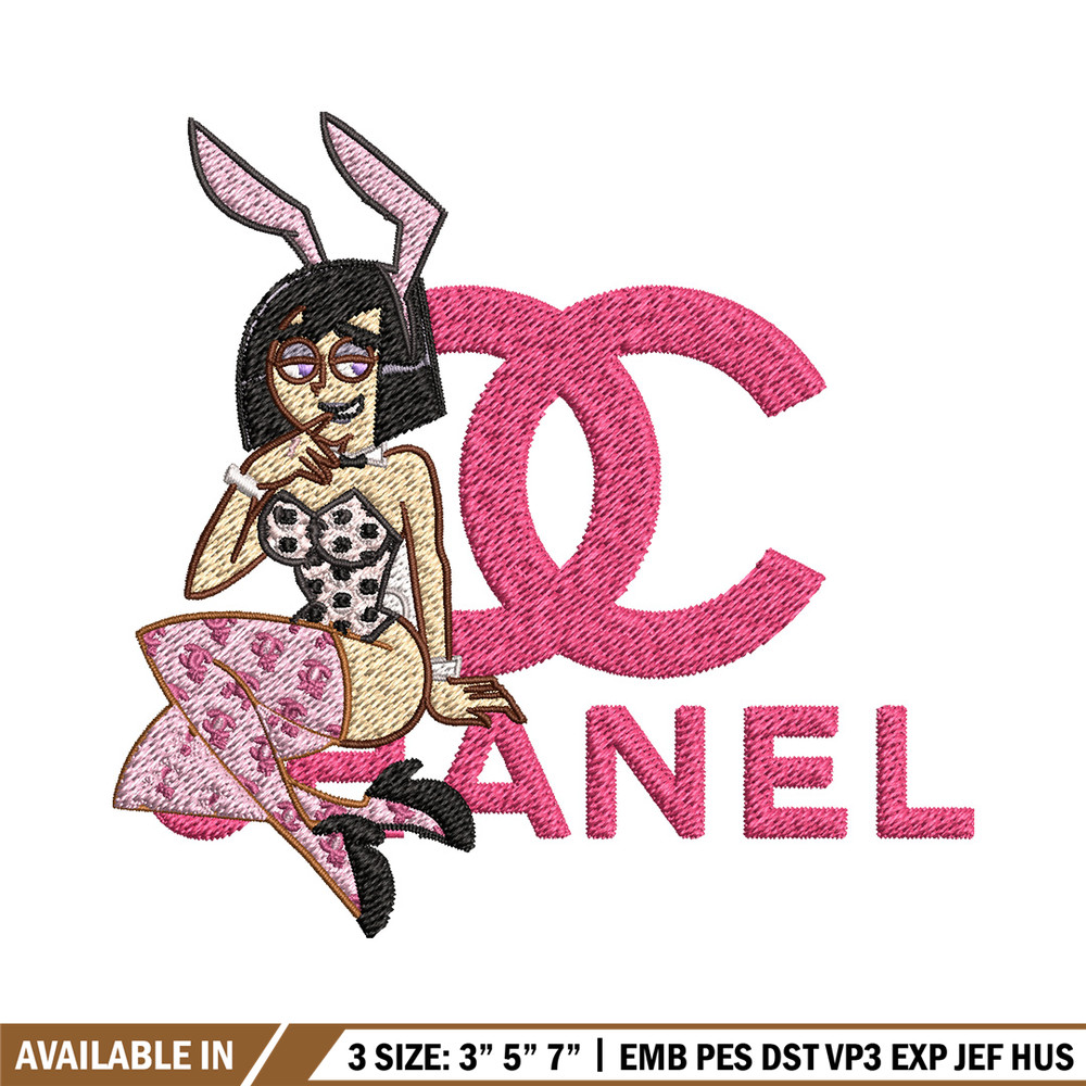 Pink bunny girl Embroidery Design, Gucci Embroidery, Brand Embroidery, Embroidery File, Logo shirt, Digital download.jpg
